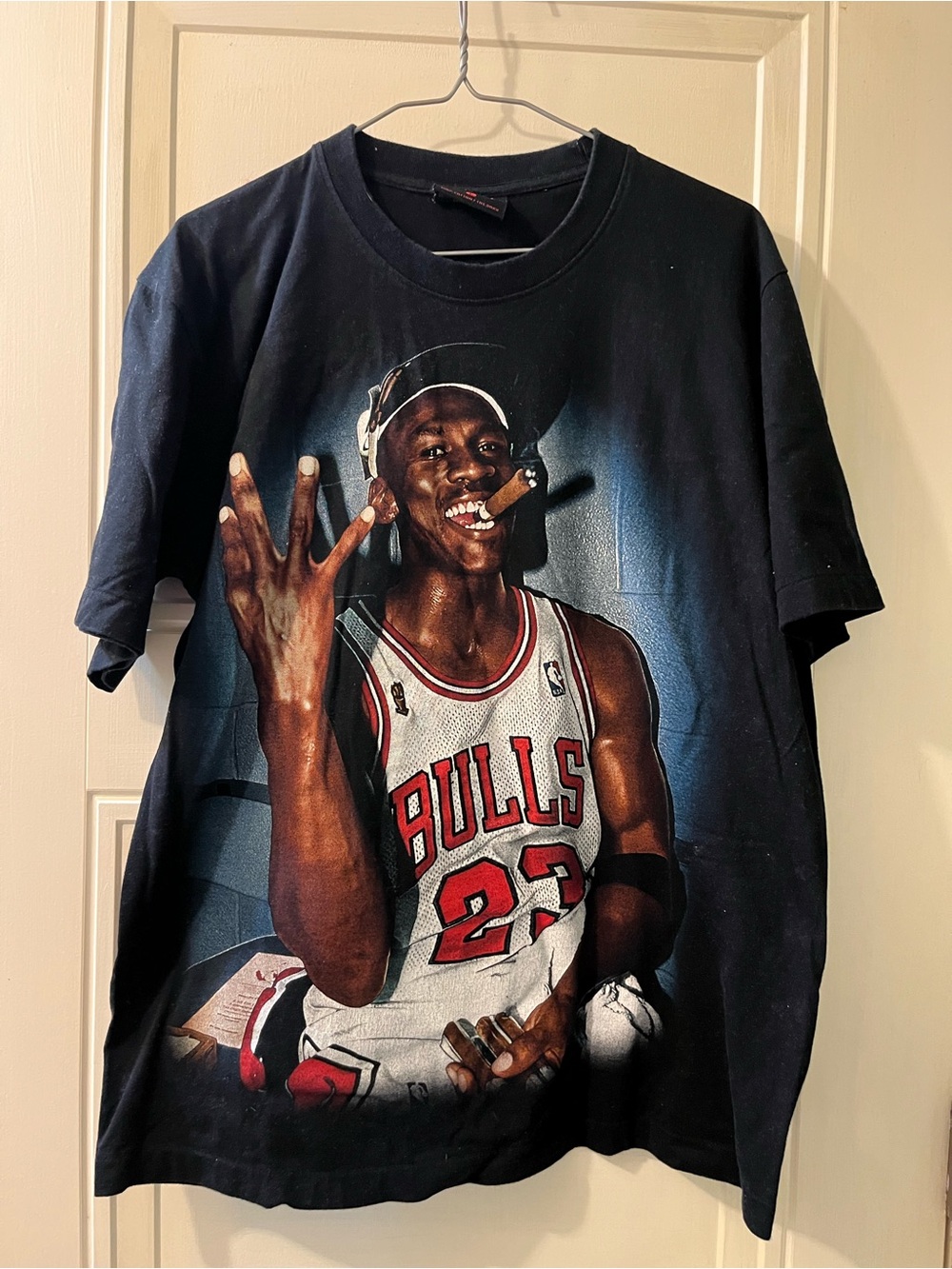 Michael Jordan 4 Peat Black Short-Sleeve Graphic Tee double sided